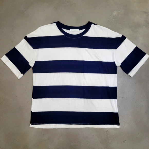 Paul Tops - [NWOT] Navy Stripe Crew Neck Short Sleeve T-shirt